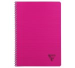 Cahier spirale Clairefontaine Linicolor fresh 21 x 29,7 cm 180 pages ligné + marge couverture plastique polypropyène rainuré Couleur aléatoire - Assortis