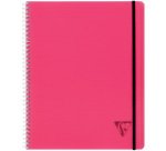 Cahier spirale Clairefontaine Proactiv'Book Linicolor Fesh 22,5 x 29,7 cm assorti aléatoire grands carreaux avec cadre en-tête-160 pages