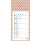 Calendrier mensuel décor Papier avec feuillets détachables 15,5 x 28,5 cm support plaque imprimée 19 x 41 cm 2025 - Couleurs assorties