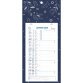 Calendrier mensuel avec feuillets détachables 13 x 23 cm sur carte illustrée Végétal 16 x 33 cm 2025 - Bleu