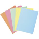 Pack of 5 2 flap folders SUPER 210 - 24x32cm - Assorted colours