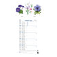 Calendrier mensuel Fleurs avec feuillets détachables 13 x 23 cm sur support plaque imprimée 16 x 33 cm 2025 - Visuels assortis