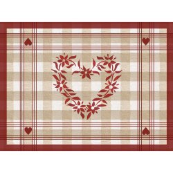 Conf. 400 Tovagliette monouso in carta goffrata con design Edelweiss 30x40cm - Stella alpina