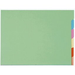 Pk 10x6 Tabbed Folders Super Cabinet Ast - Assorted colours