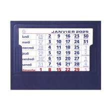 Kalender met maandbladen op een kartonnen pelline ezel - 13,5 x 10,5 cm 2025 - neutraal