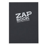 Zap Book carnet collé 160F A6 80g - Noir