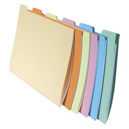 Pk 10x6 Tabbed Folders Super Drawer Ast - Assorted colours