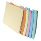 Pk 10x6 Tabbed Folders Super Drawer Ast - Assorted colours