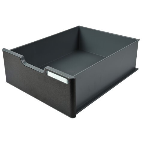 EcoBlack MODULODOC Recycled Jumbo Drawer with Black Panel - Dark grey