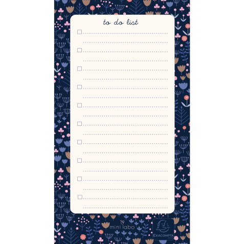 To Do List Mini Labo 10 x 18 cm Bleu