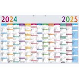 Calendrier Multicolore 13 mois 65 x 40,5 cm Annuel 2025 - Multicolore