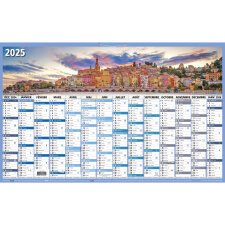 Calendrier France 14 mois 65 x 40,5 cm Annuel Décembre 2024 à Janvier 2026 - Visuel