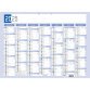 Calendrier Bicolore 53 x 40,5 cm Semestriel 2025 - Gris/Bleu