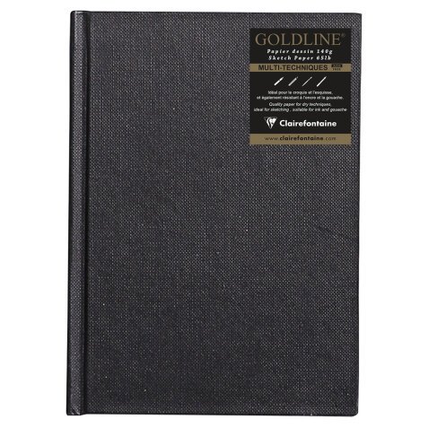 Goldline carnet cousu collé 64F A6 140g F - Blanc