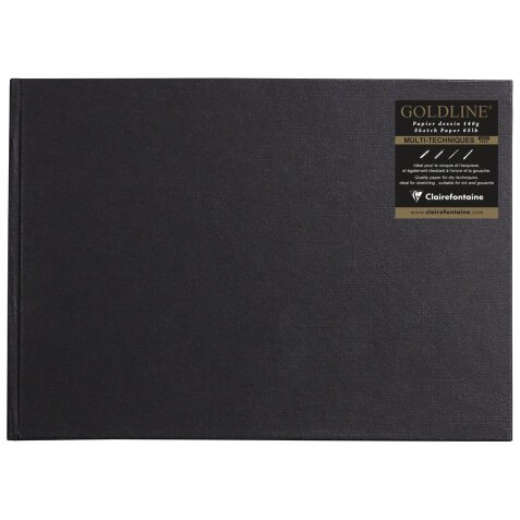 Goldline carnet cousu collé 64F A4 140g I - Blanc