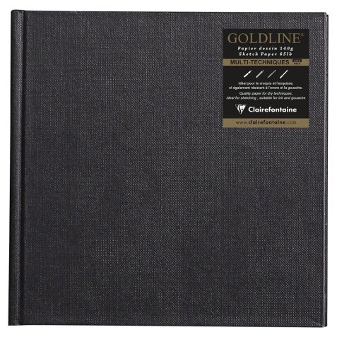 Goldline carnet cousu collé 64F 15x15cm 140g - Blanc