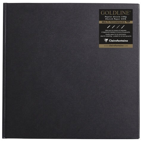 Goldline carnet cousu collé 64F 25x25cm 140g - Blanc