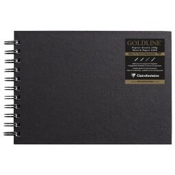 Goldline carnet spiralé 64F A5 140g I - Blanc