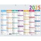 Calendrier Multicolore 43 x 33,5 cm Semestriel 2025 - Multicolore