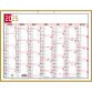 Calendrier Tricolore Neutre 43 x 33,5 cm Semestriel 2025 - Rouge, Noir et Or