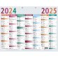 Calendrier Multicolore 43 x 33,5 cm Septembre 2024 à Septembre 2025 - Multicolore