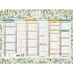 Calendrier Mini Labo avec décor recto-verso 29,5 x 22 cm Semestriel 2025