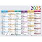 Calendrier Multicolore 22 x 29,5 cm Semestriel 2025 - Multicolore