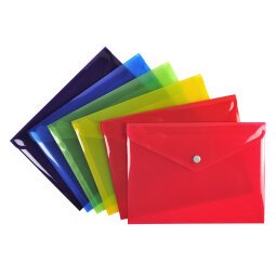 Pochette pression Iderama en polypropylène - Couleurs assorties