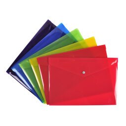 Pochette pression Iderama en polypropylène - Couleurs assorties