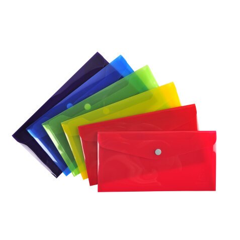 Pochette pression Iderama en polypropylène - Couleurs assorties