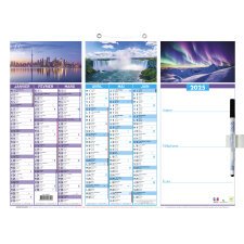 Calendrier Effaçable 53 x 40,5 cm Semestriel - 2025 - Visuel