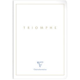 Triomphe GOLD cahier piqûre textile A4 96 pages uni papier blanc 90 g - Blanc