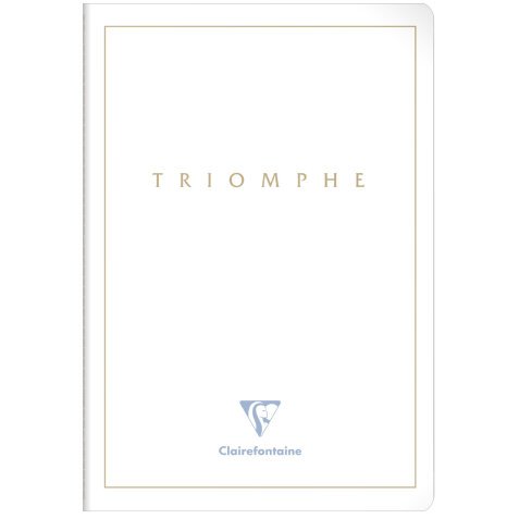 Triomphe GOLD cahier piqûre textile A4 96 pages uni papier blanc 90 g - Blanc