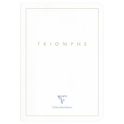 Triomphe GOLD carnet piqûre textile A5 96 pages uni papier blanc 90 g - Blanc