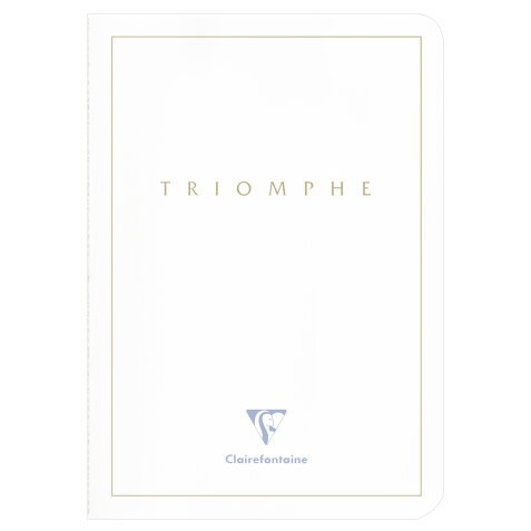 Triomphe GOLD carnet piqûre textile A5 96 pages uni papier blanc 90 g - Blanc