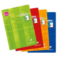 Cahier d'écriture piqué spécial DYS A4 48 pages cadre & lignes 4 couleurs Interligne 3 mm - Assortis