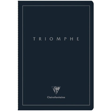 Triomphe PLATINUM cahier piqûre textile A4 96 pages uni papier ivoire 90 g - Bleu