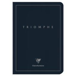 Triomphe PLATINUM carnet piqûre textile A5 96 pages uni papier ivoire 90 g - Bleu