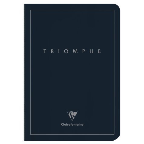 Triomphe PLATINUM carnet piqûre textile A5 96 pages uni papier ivoire 90 g - Bleu