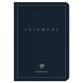 Triomphe PLATINUM carnet piqûre textile A5 96 pages uni papier ivoire 90 g - Bleu