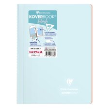 Cahier reliure intégrale enveloppante Koverbook A4 160 pages ligné + marge couverture polypropylène transparent