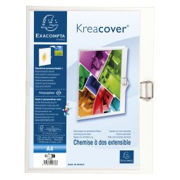 Chemise extensible sans rabat Exacompta Krea Cover® dos 13 cm couleur blanc 24 x 32 cm
