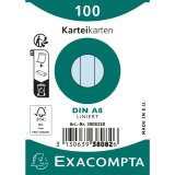 Pk100 Exa Rec Card 5.5x7.4cm Line Yellow