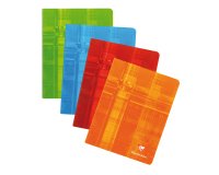 Cahier piqué Clairefontaine Metric 16,5 x 21cm assorti - grands carreaux - 96 pages