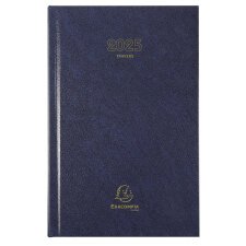 Agenda de bureau Carré Travers 13,5 x 21 cm Journalier Janvier à décembre 2025 - Couleurs assorties