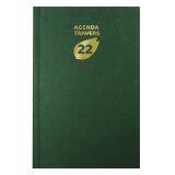 Agenda bureau Carré Travers 13,5 x 21 cm Journalier Janvier à décembre 2025 - Couleurs assorties