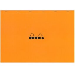 Bloc de bureau Rhodia 42 x 29,7 cm agrafé orange n°38 - 5 x 5 - 80 feuilles
