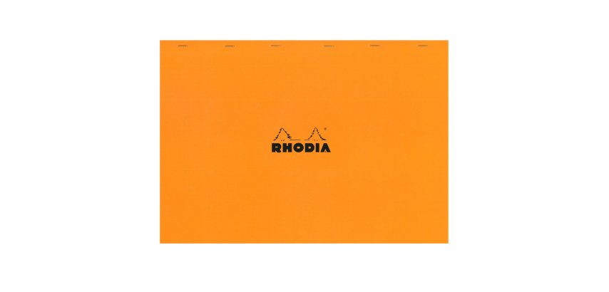 Office block Rhodia 42 x 29.7 cm stapled orange No. 38 - 5 x 5 - 80 sheets