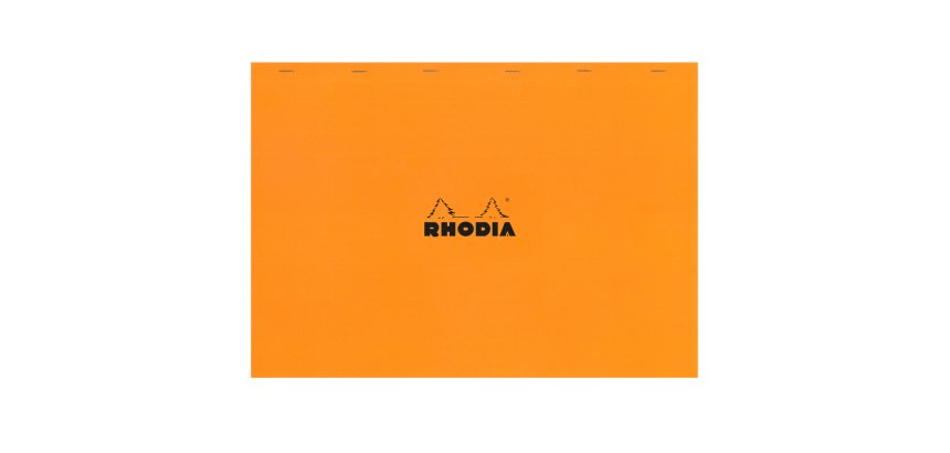 Bloc de bureau Rhodia 42 x 29,7 cm agrafé orange n°38 - 5 x 5 - 80 feuilles
