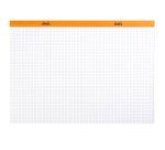 Bloc de bureau Rhodia 42 x 29,7 cm agrafé orange n°38 - 5 x 5 - 80 feuilles